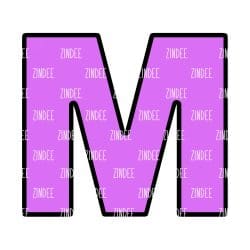 Letter M Acrylic Blank- Sticker- UV DTF (1.5 inch)