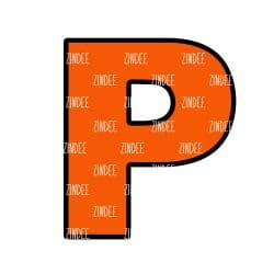 Letter P – Acrylic Keychain Blank (2") | Optional Sticker or UV DTF