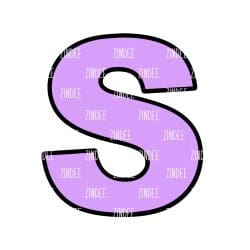 Letter S – Acrylic Keychain Blank (2") | Optional Sticker or UV DTF