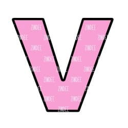 Letter V – Acrylic Keychain Blank (2") | Optional Sticker or UV DTF