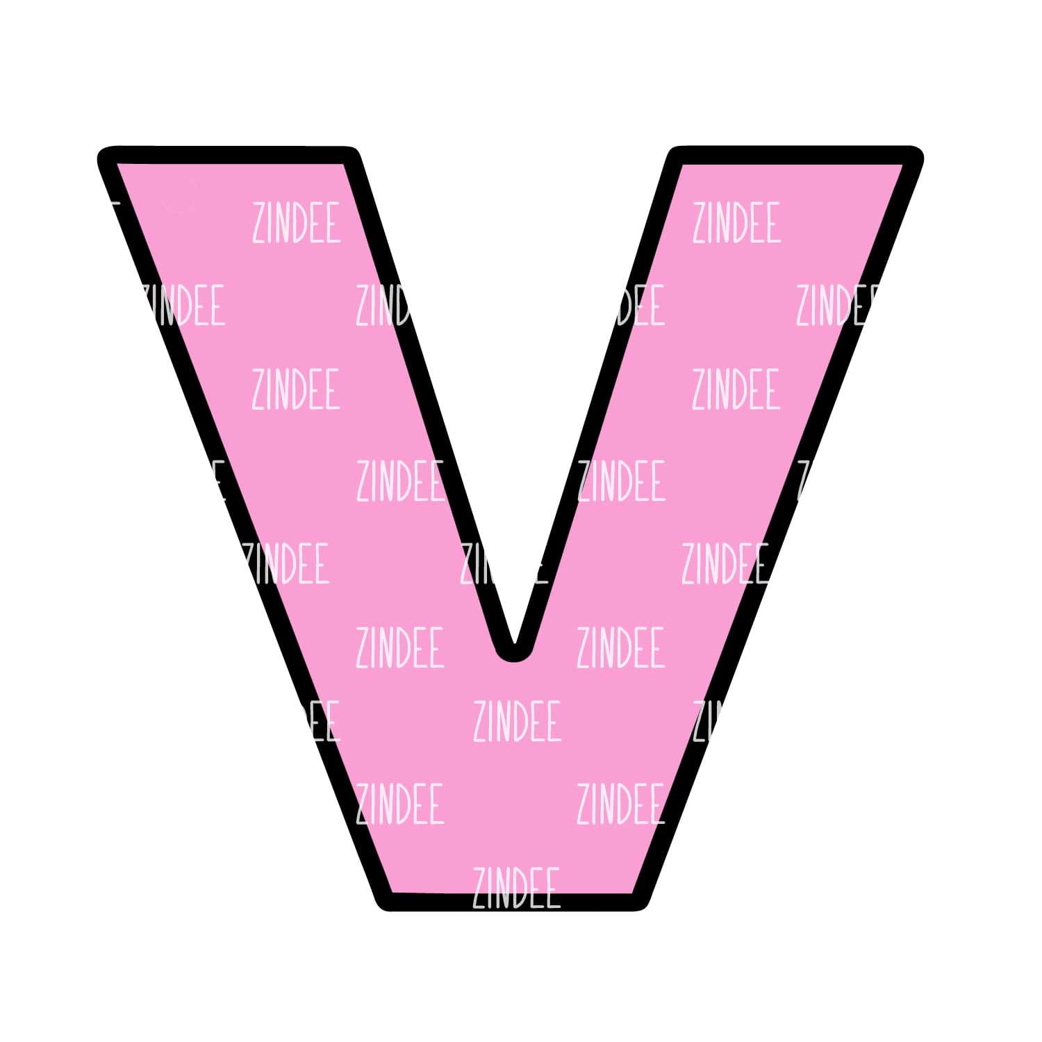 Letter V Acrylic Blank- Sticker- UV DTF (3 inch)