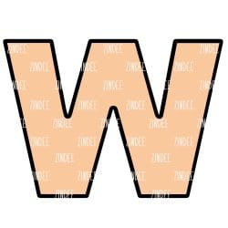 Letter W – Acrylic Keychain Blank (2") | Optional Sticker or UV DTF
