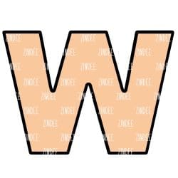 Letter W Acrylic Blank- Sticker- UV DTF (1.5 inch)