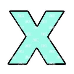 Letter X – Acrylic Keychain Blank (2") | Optional Sticker or UV DTF