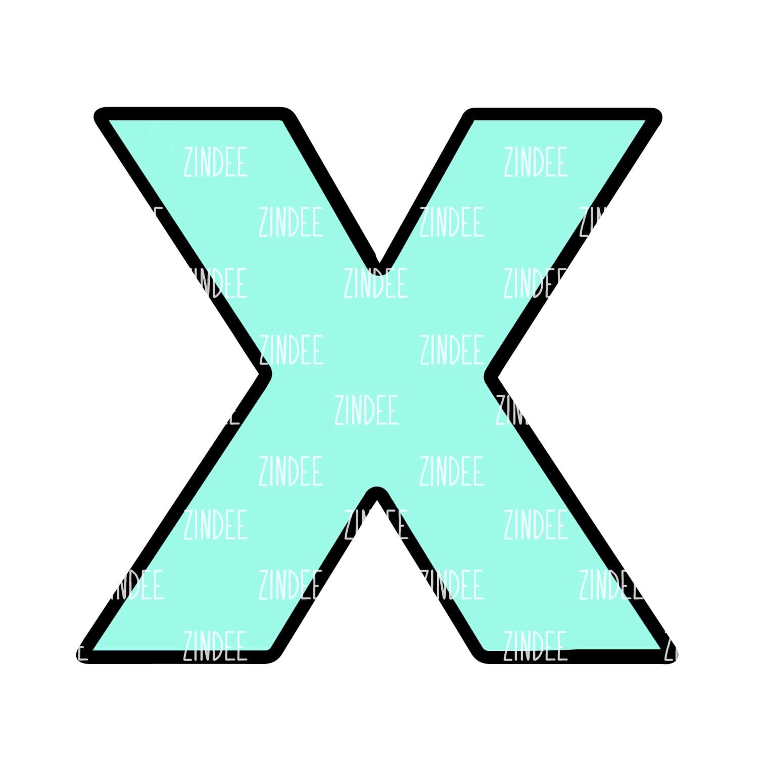 Letter X Acrylic Blank- Sticker- UV DTF (3 inch)