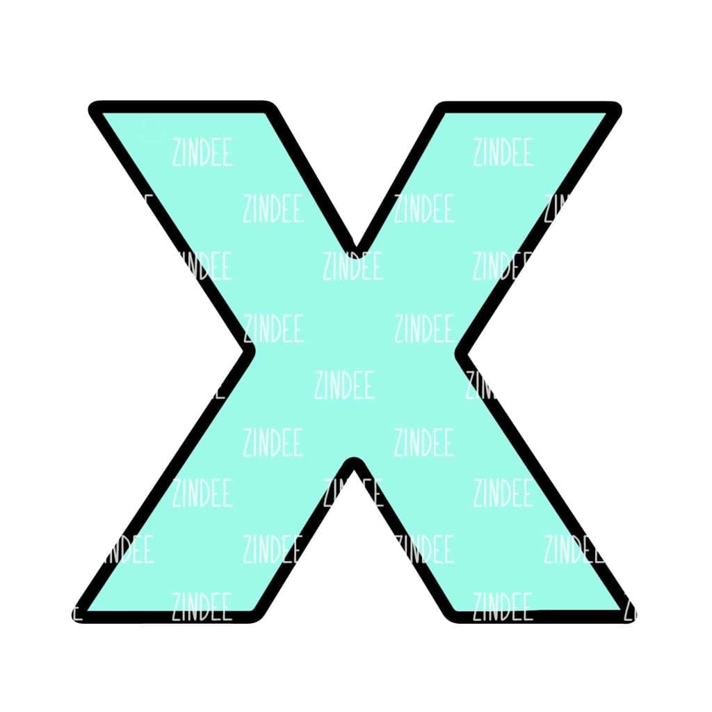 X Sticker Printable Letter X – Mini Acrylic Charm Blank (1.5″) | Optional Sticker or UV DTF ...