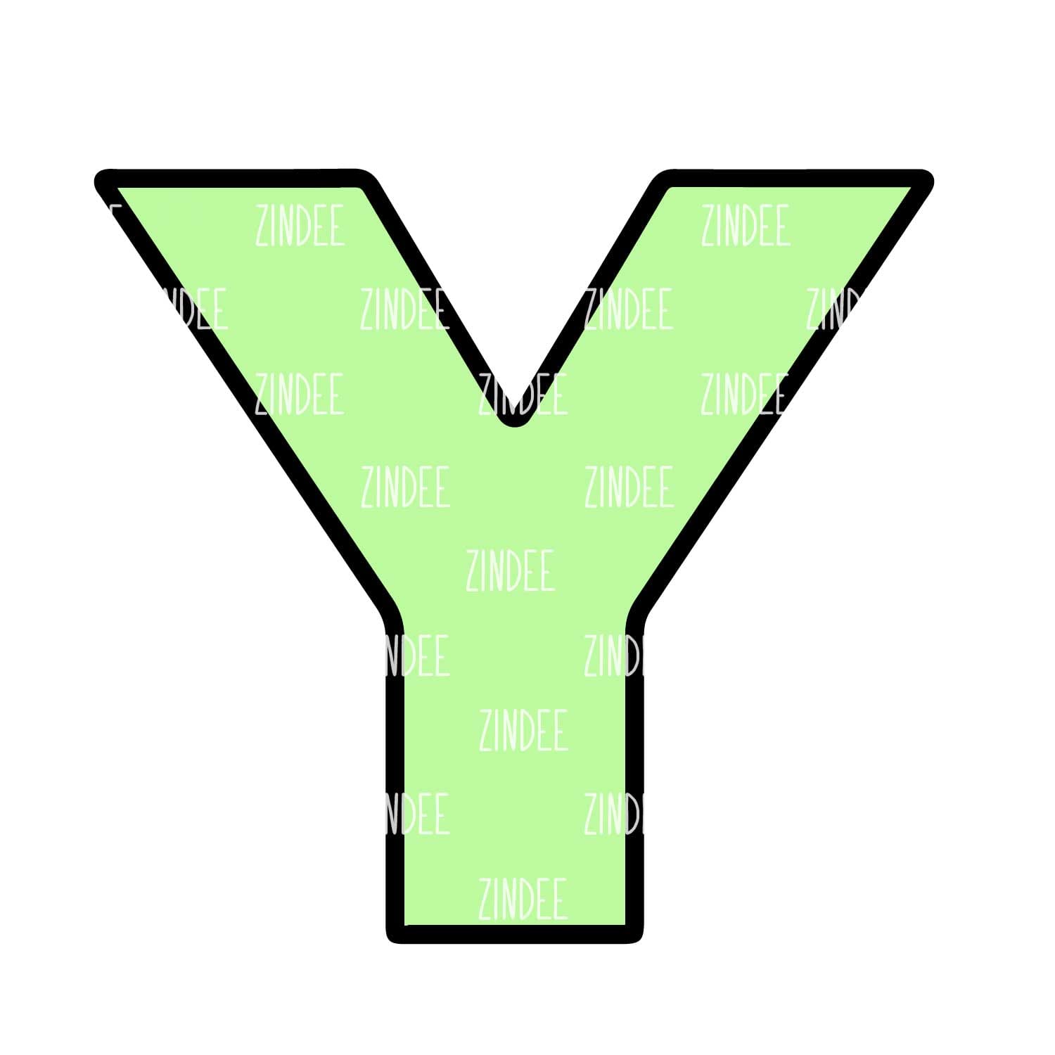 Letter Y Acrylic Blank- Sticker- UV DTF (3 inch)