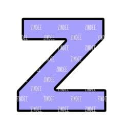 Letter Z Acrylic Blank- Sticker- UV DTF (1.5 inch)