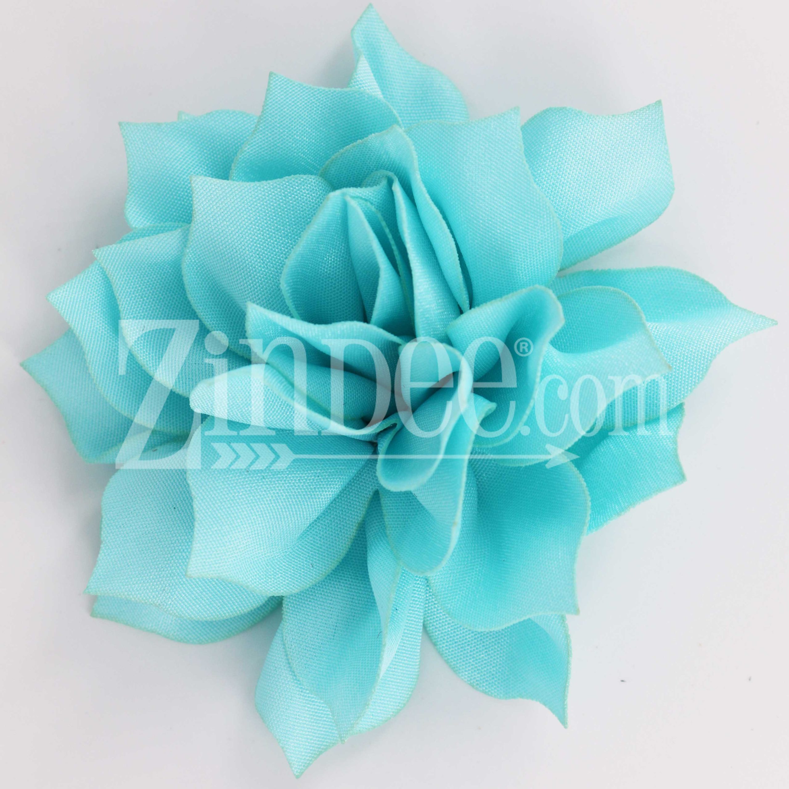 Light Blue Fabric Flower (3.5")