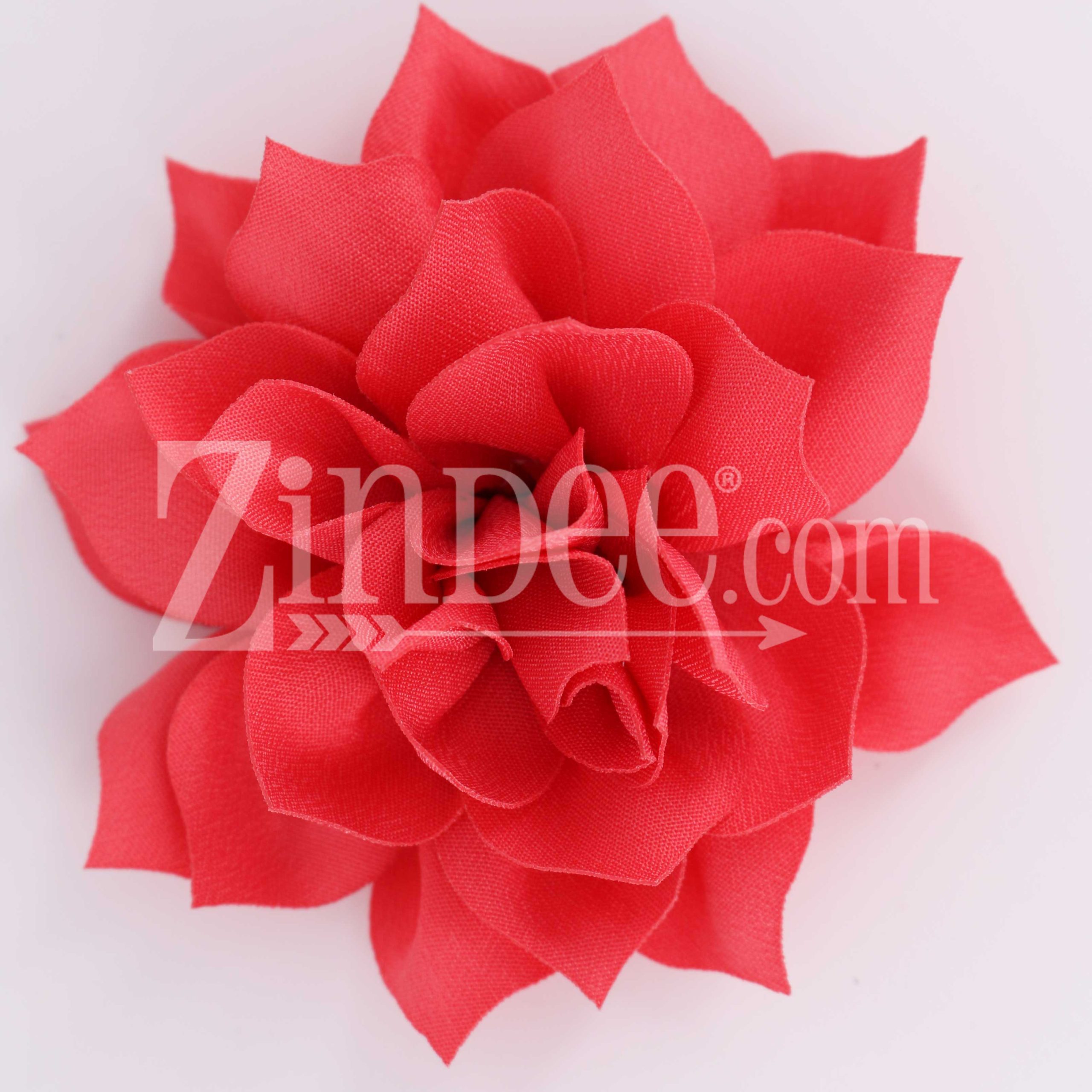 Light Coral Fabric Flower (3.5")