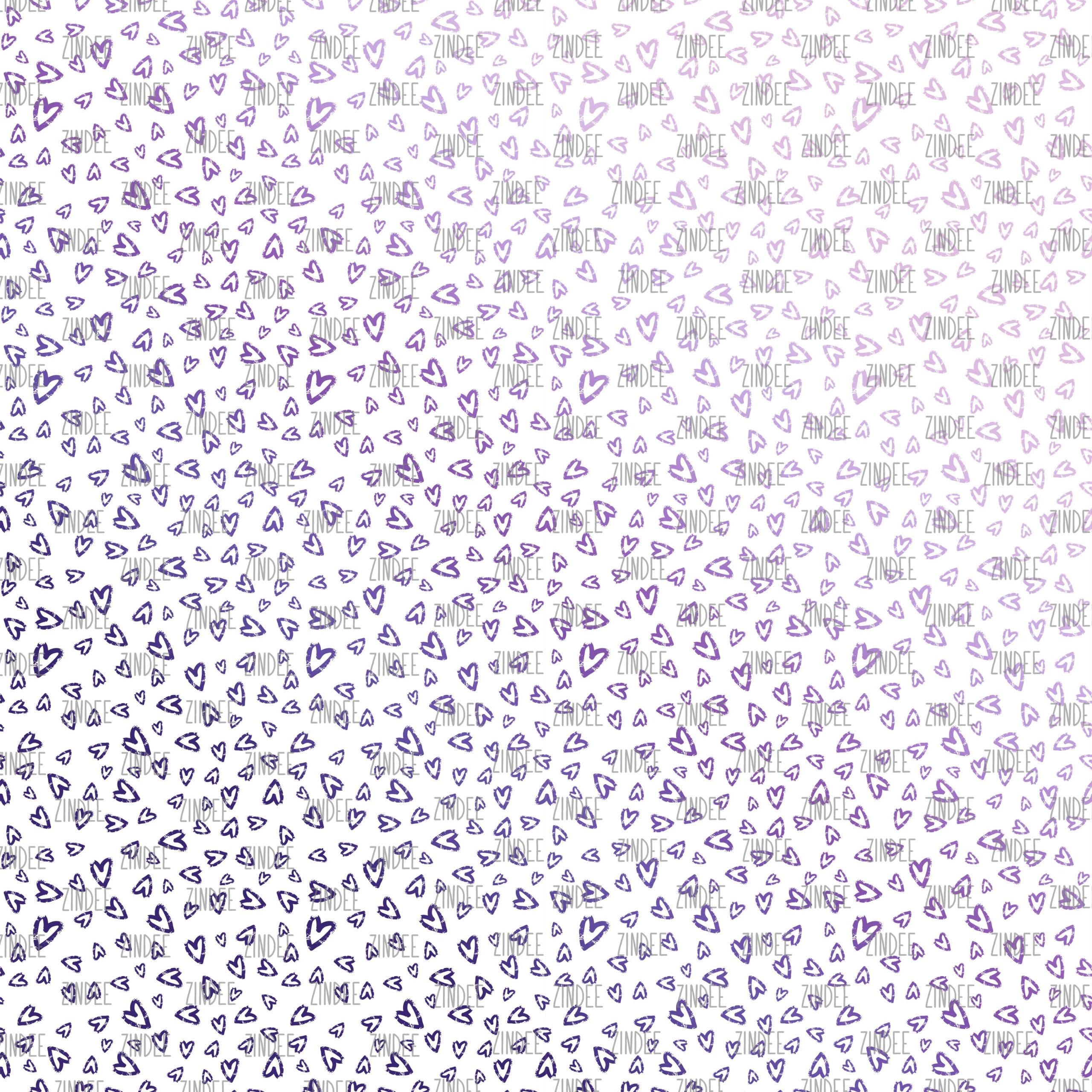 Lilac Sketch Hearts (vinyl)