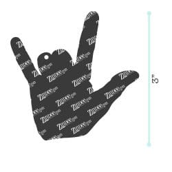 Alternative view of Love Sign Language – Acrylic Keychain Blank (3") | Optional Sticker or UV DTF
