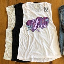 Alternative view of Love Arrow Wood Heart (download)