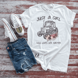 Alternative view of Just a Girl Who Loves Her Farmer (Sublimation Transfer)