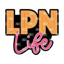 LPN Life – Acrylic Badge Reel Blank (2") No Hole | Optional Sticker or UV DTF