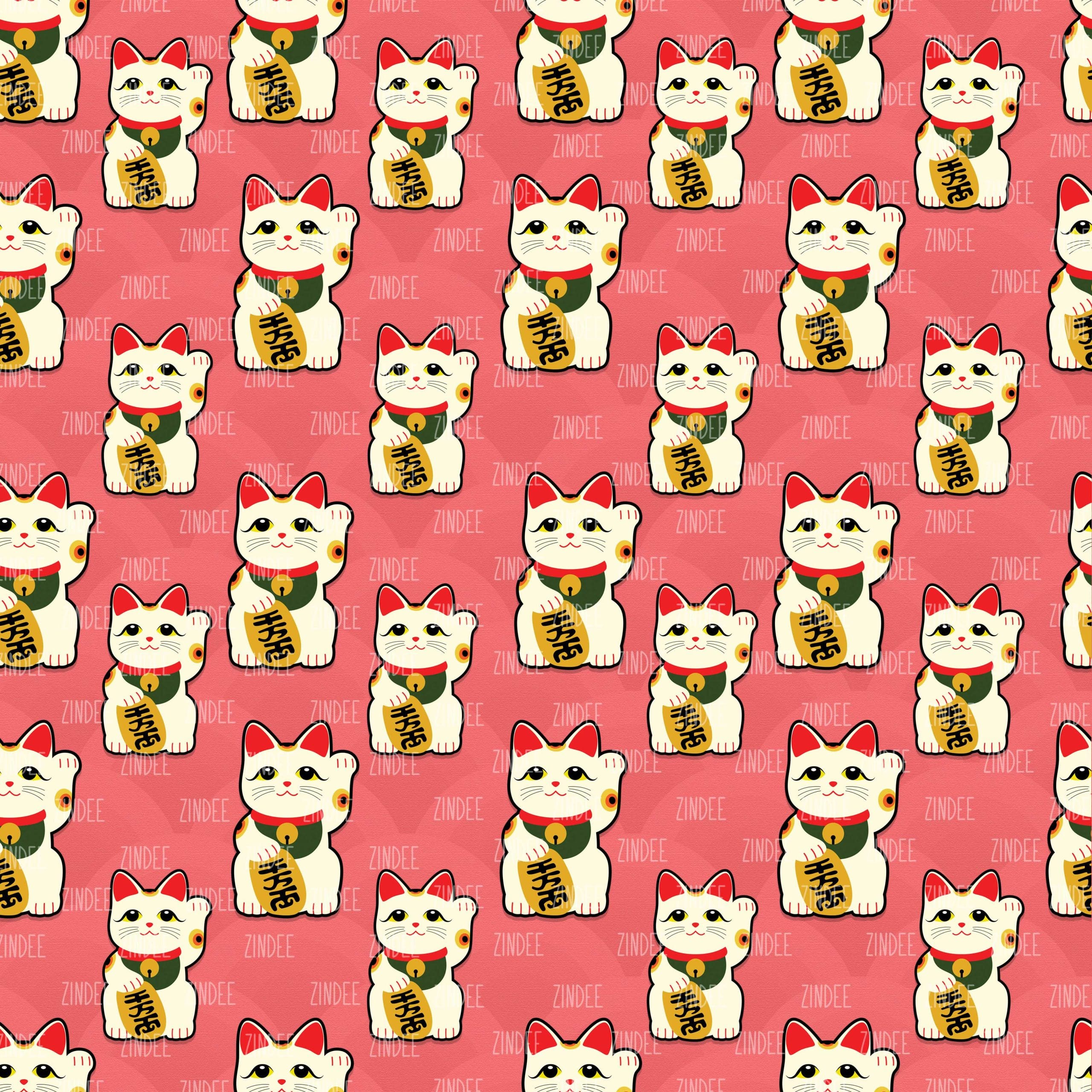 Lucky Cat (digital paper)