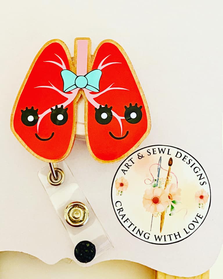 Lungs Acrylic Blank- Sticker- UV DTF (2 inch) NO HOLE - Image 3