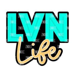 LVN Life – Acrylic Badge Reel Blank (2") No Hole | Optional Sticker or UV DTF
