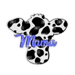 Mama Cow – Acrylic Badge Reel Blank (2") No Hole | Optional Sticker or UV DTF