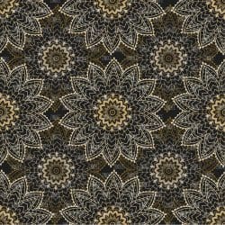 Mandala Black and Gold TILED seamless (digital paper)