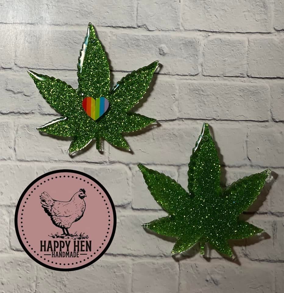 Marijuana Leaf Acrylic Blank- Sticker- UV DTF (3 inch) - Image 9