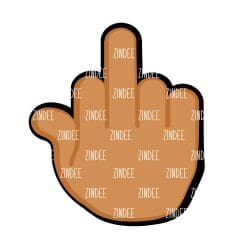 Alternative view of Middle Finger Charm .5 inch NO HOLE (10 Pack)