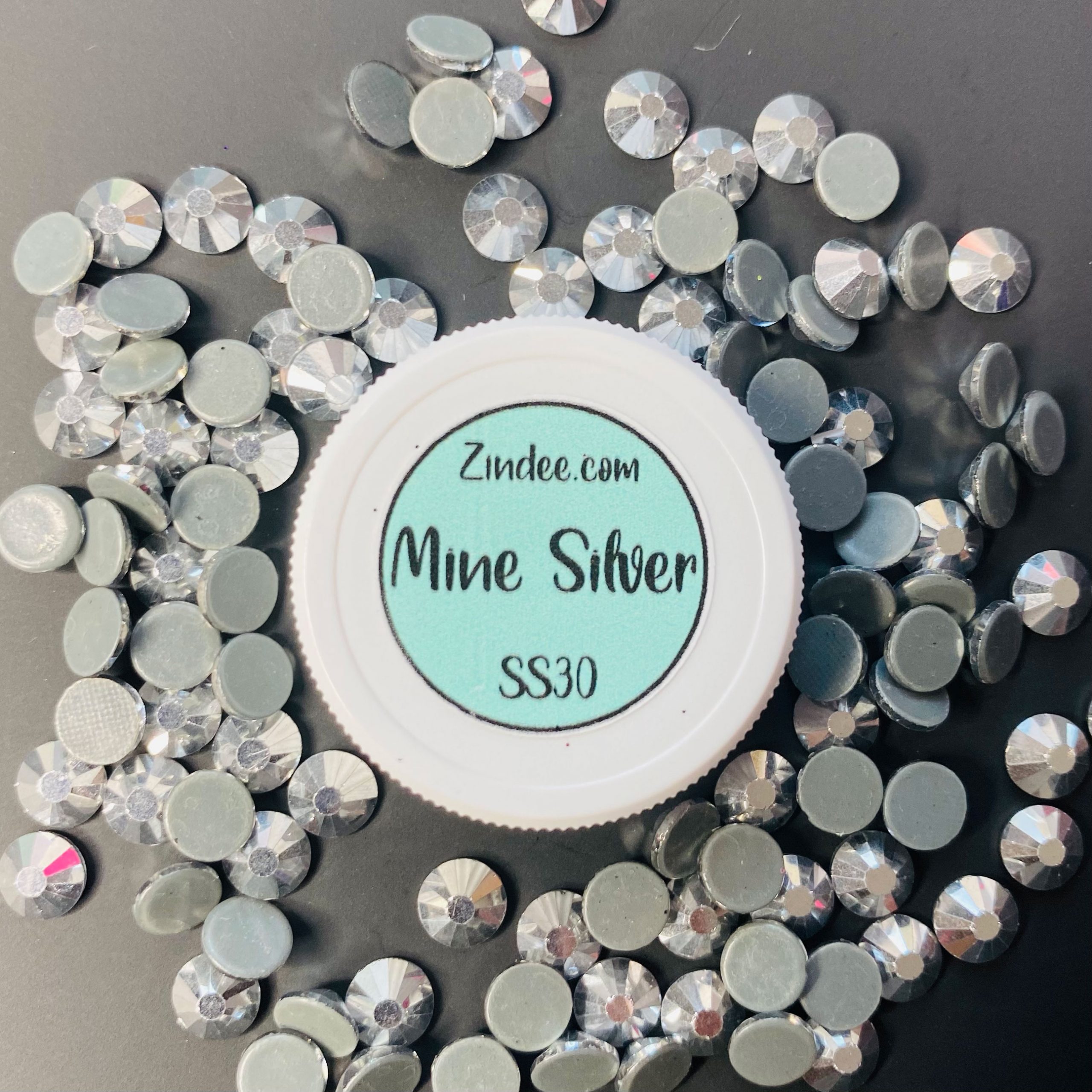 Mine Silver Hotfix Rhinestone ss30 (machine cut) 100+ stones