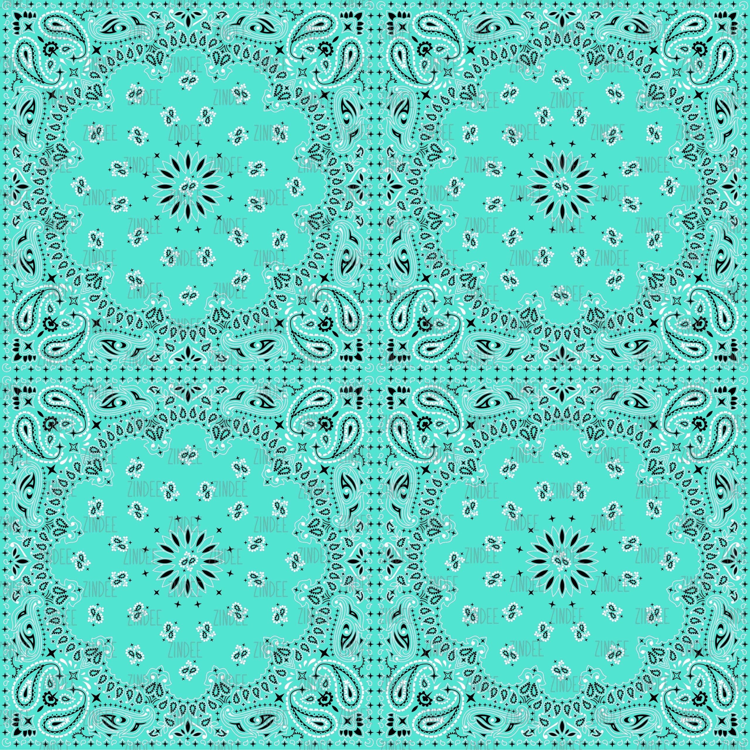 Mint Bandana seamless (digital paper)