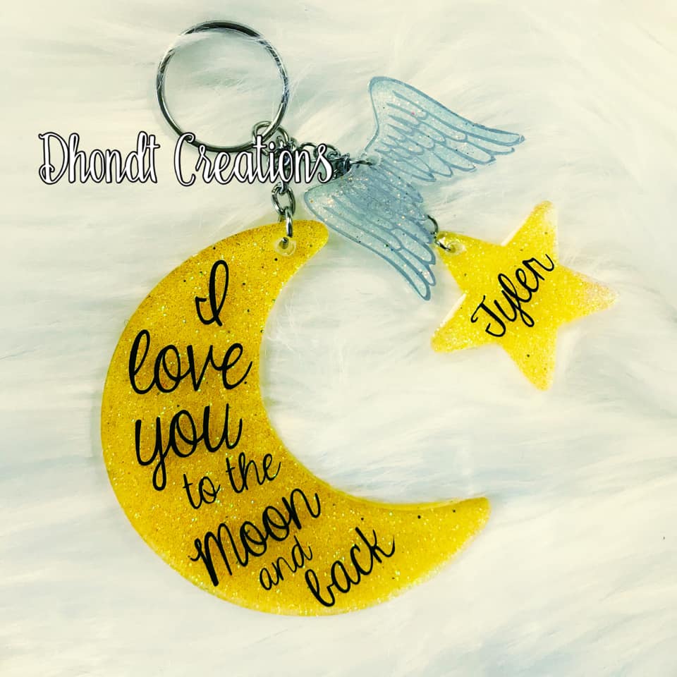 Moon Acrylic Blank- Sticker- UV DTF (3 inch) - Image 5