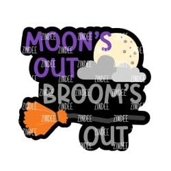 Moons Out Brooms Out – Acrylic Badge Reel Blank (2") No Hole | Optional Sticker or UV DTF