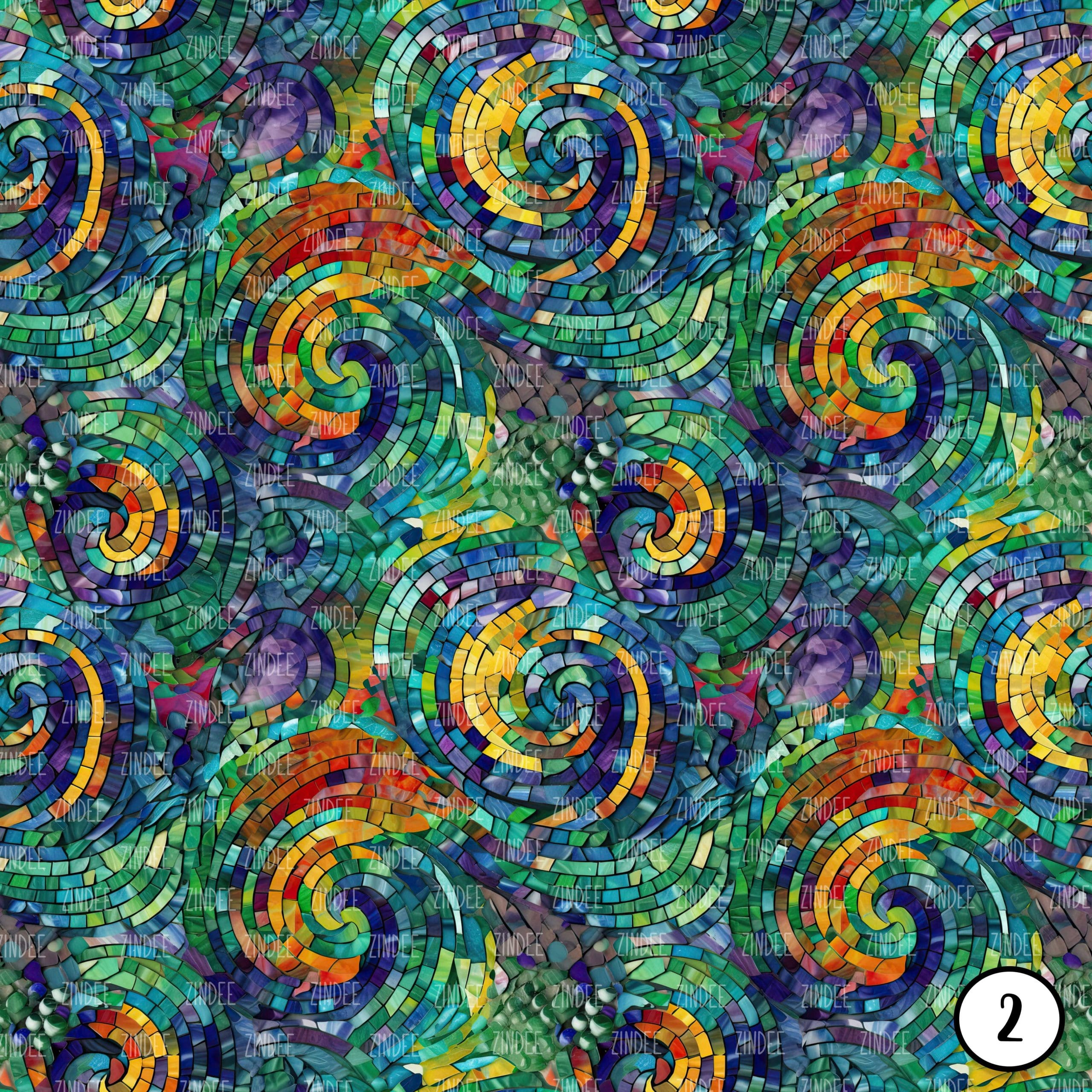 Mosaic Gemstone Swirl (vinyl) - Image 3