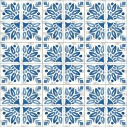 Mosaic Tiles Blue seamless (vinyl)