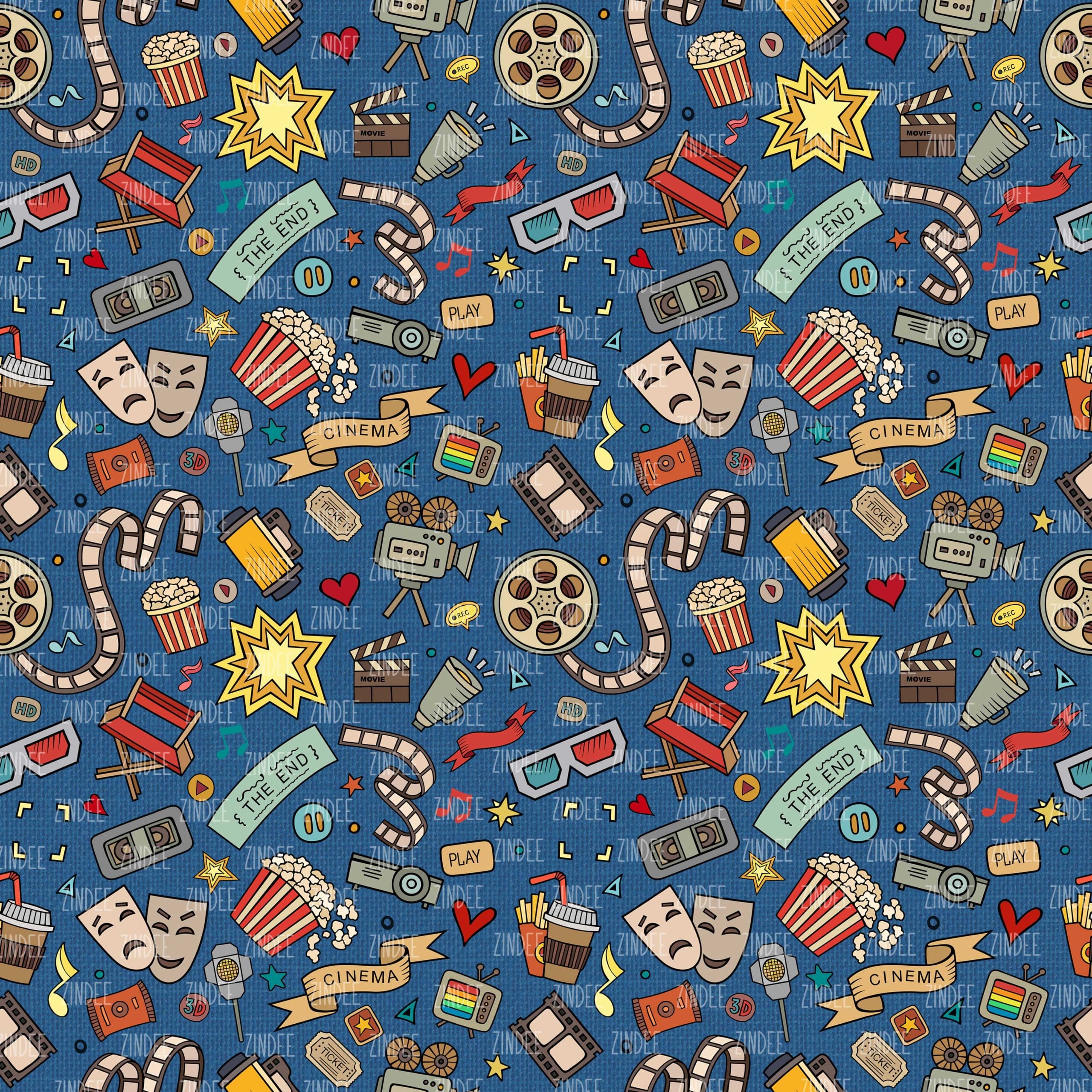 Movie Night seamless (vinyl)