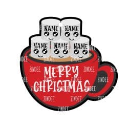 Alternative view of Marshmallow Mug Ornament (5) acrylic blank (5 inch)