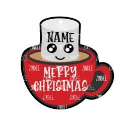 Alternative view of Marshmallow Mug Ornament (1) acrylic blank (5 inch)