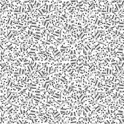 Music Notes Black White (Vinyl)