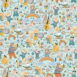 Musical Animals Woodland Green seamless (vinyl)