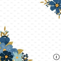Alternative view of Navy Blooms (vinyl)