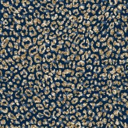 Navy Gold Glitter Leopard (vinyl)