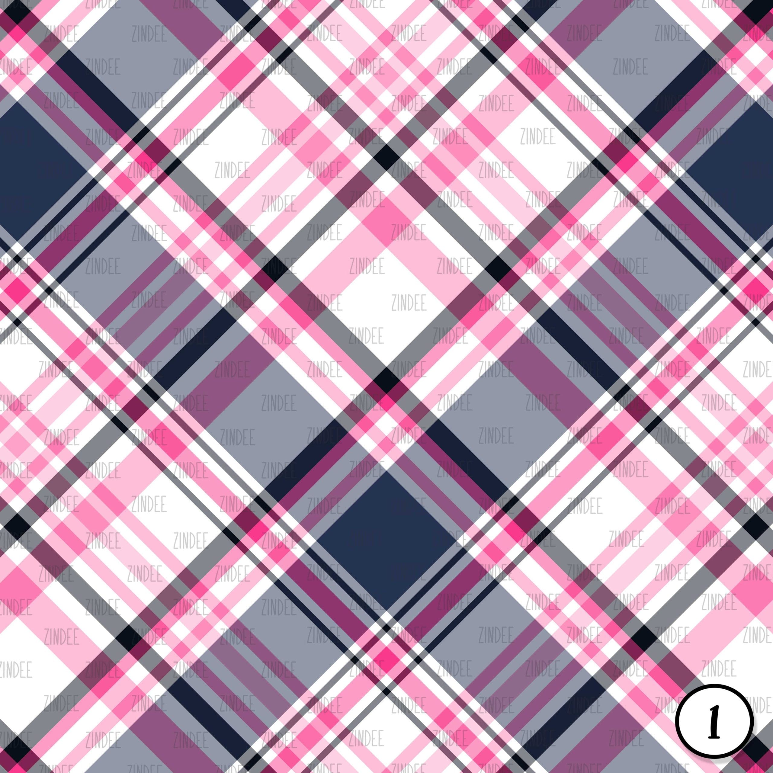 Alternative view of Navy Pink Plaids (vinyl)