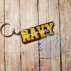 Navy (word) – Acrylic Keychain Blank (3") | Optional Sticker or UV DTF - Image 3