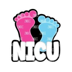 NICU Baby Feet Acrylic Blank- Sticker- UV DTF (3 inch) (5 PIECE MINIMUM) - Image 2