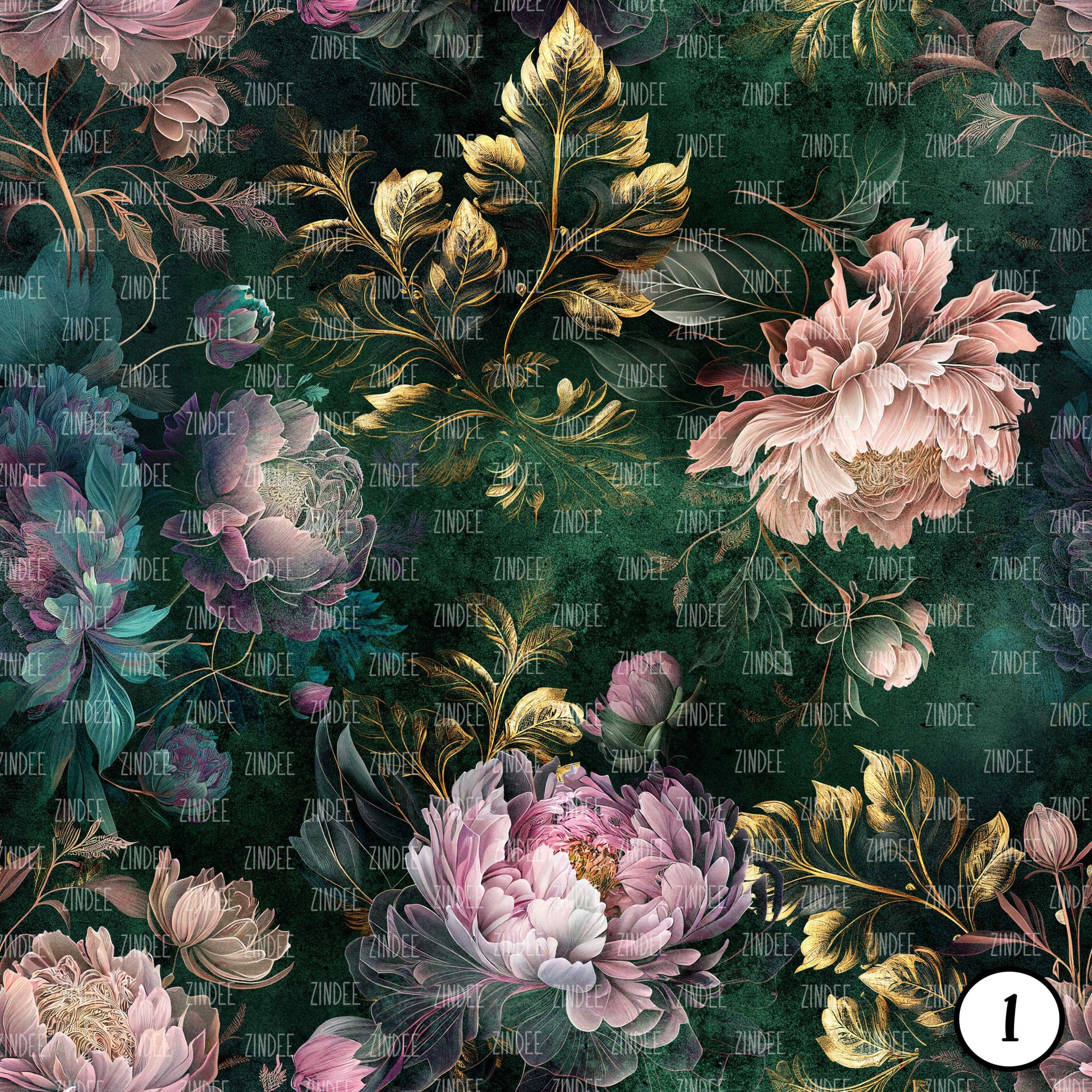 Alternative view of Night Time Peonies (vinyl)