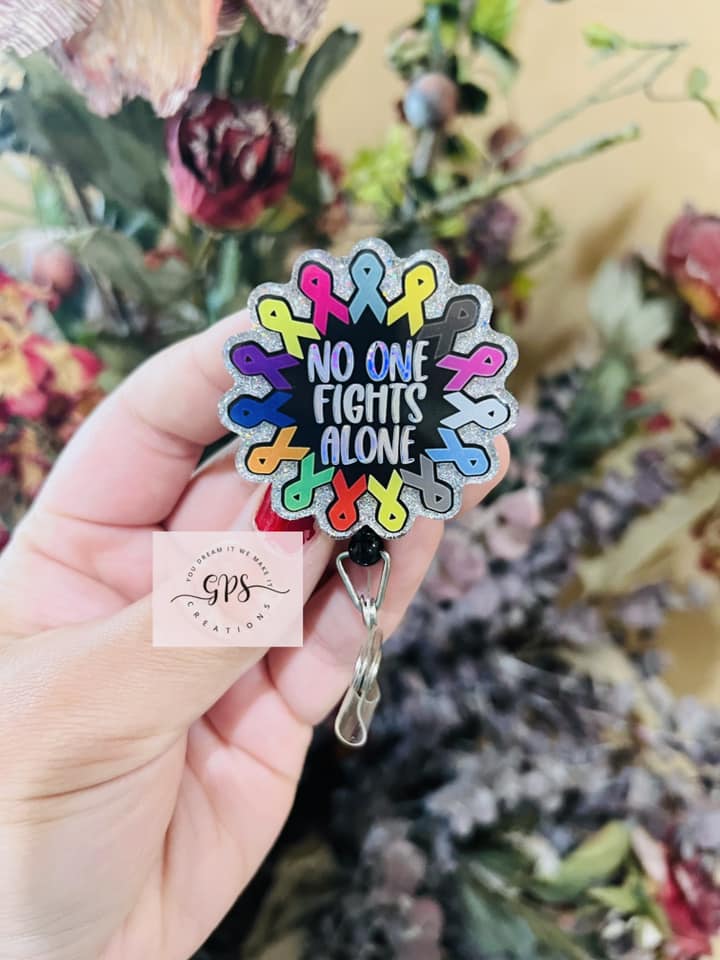 No One Fights Alone Acrylic Blank- Sticker- UV DTF (2 inch) NO HOLE - Image 3