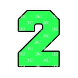 Number 2 Acrylic Blank- Sticker- UV DTF (3 inch)
