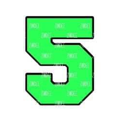 Number 5 Acrylic Blank- Sticker- UV DTF (3 inch)