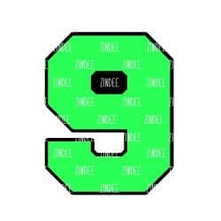 Number 9 Acrylic Blank- Sticker- UV DTF (3 inch)