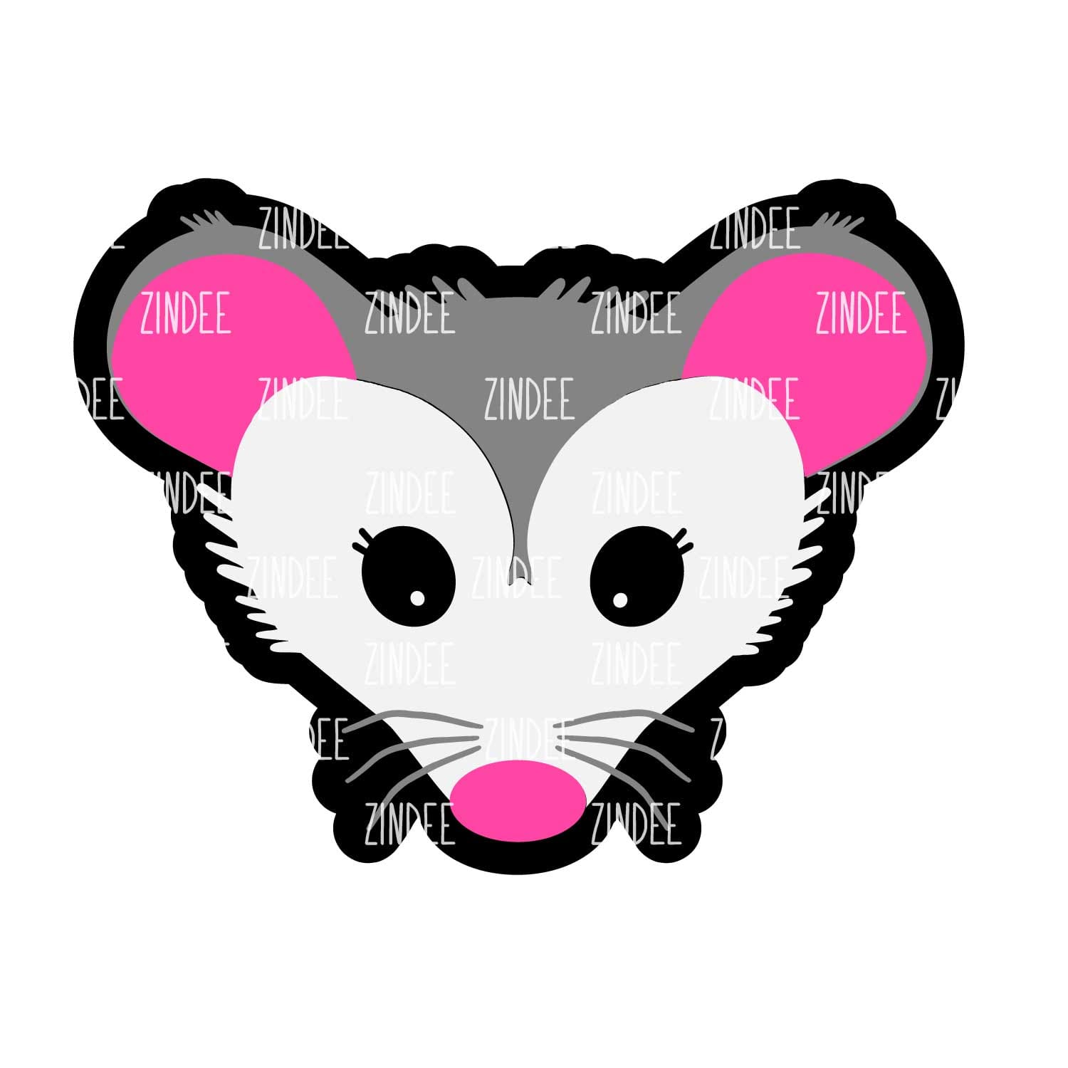 Opossum Acrylic Blank- Sticker- UV DTF (2 inch) NO HOLE