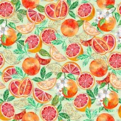 Orange Blossoms Green seamless (digital paper)