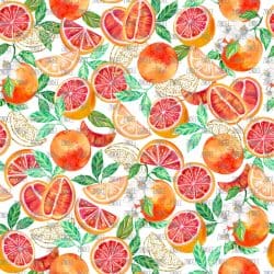Orange Blossoms White seamless (digital paper)